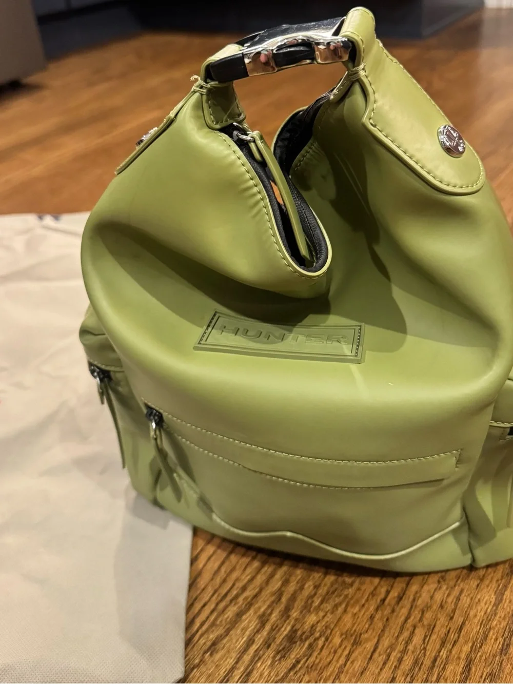 Hunter Green Mini Backpack with Front Pocket